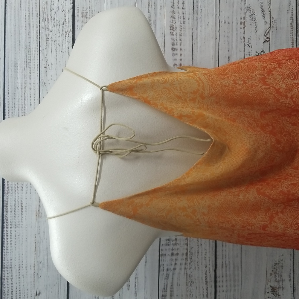 Cato Orange Ombre Lace Trim With Keyhole detail In The Back Top 22/24W - Picture 5 of 10